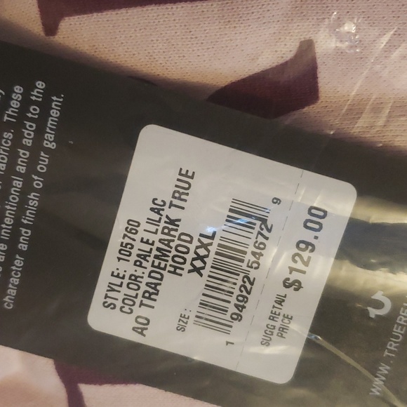 true religion lilac logo hoody. - Picture 6 of 6
